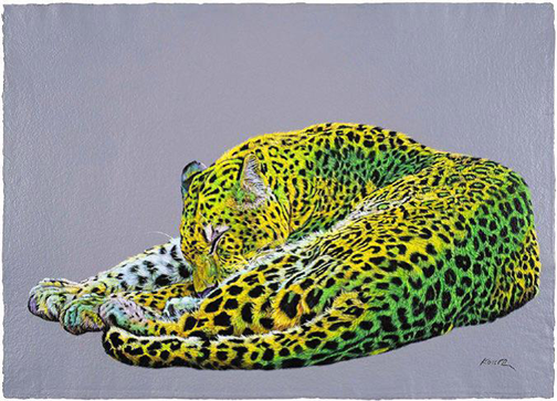 Helmut Koller - Leopard In Yellow And Green